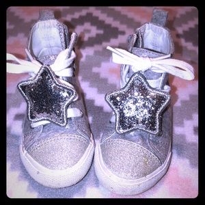 Grey and Silver toddler shoes